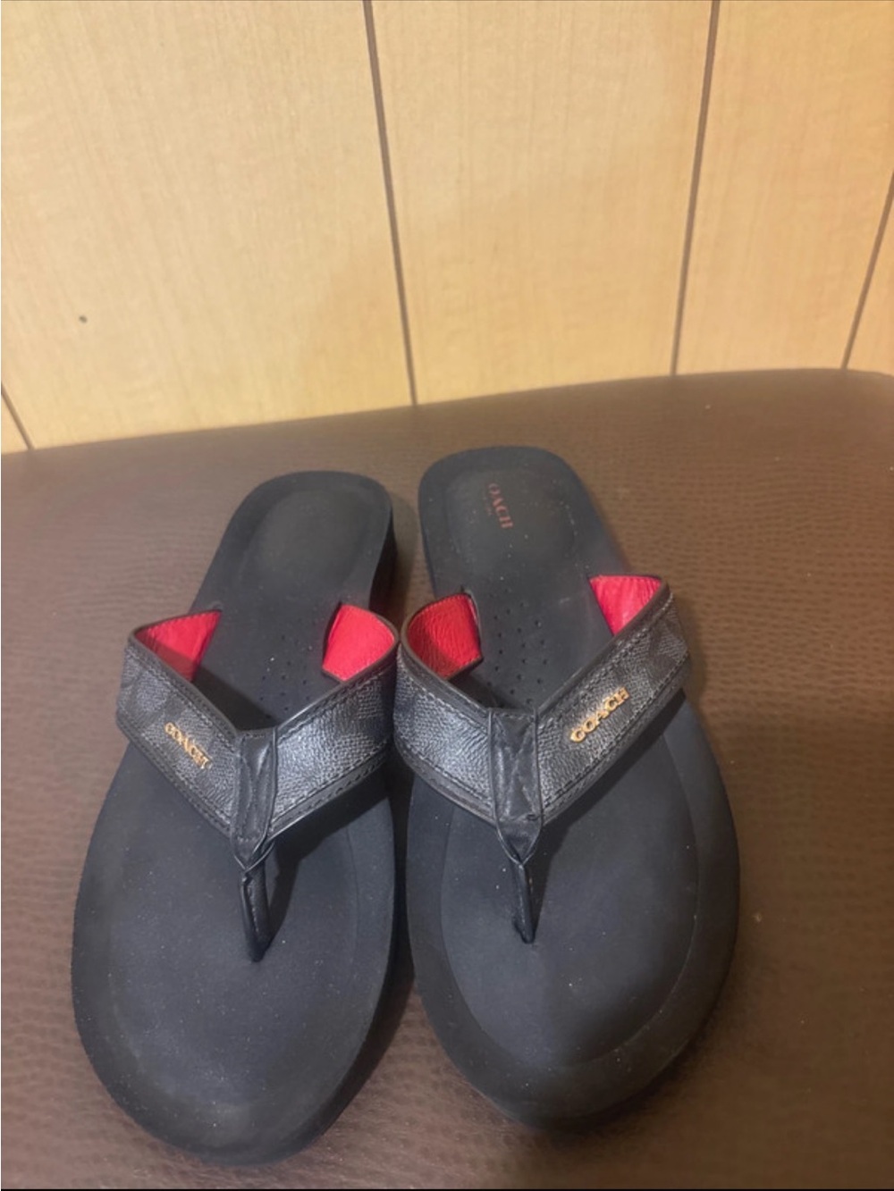 Coach flip flops